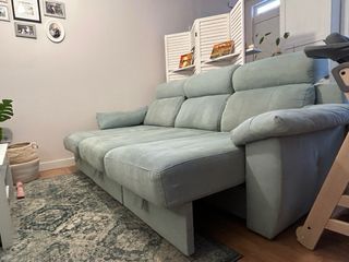 Sofá viscoelástico color verde menta