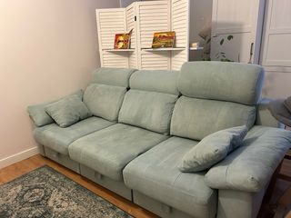 Sofá viscoelástico color verde menta