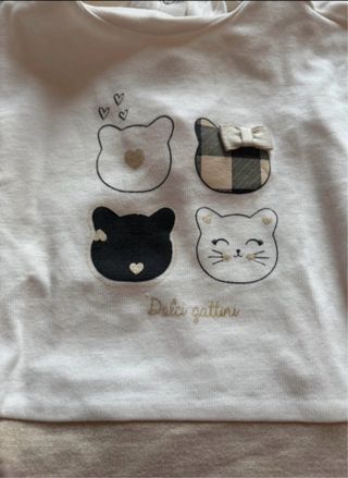 Felpa Chicco bimba con stampa gattini