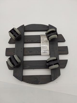 Metafranc 825200 - Rodillo para Plantas (diámetro de 300 mm, Capacidad de Carga de 60 kg, Placa de Pino, Ruedas de TPE con 2 Cie