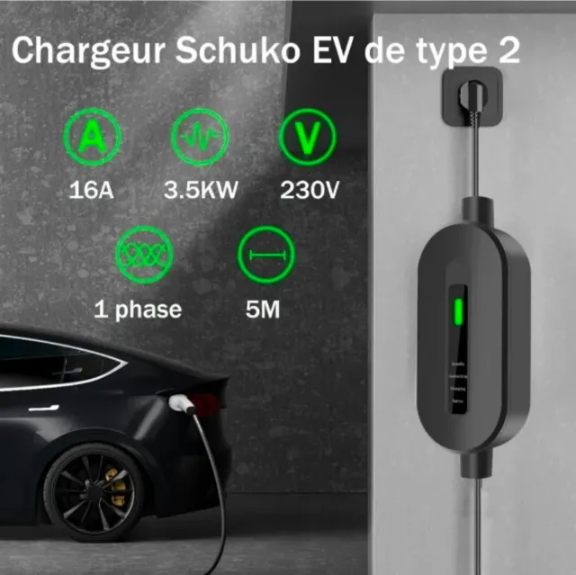 Caricatore Auto Elettrica 16A 5m