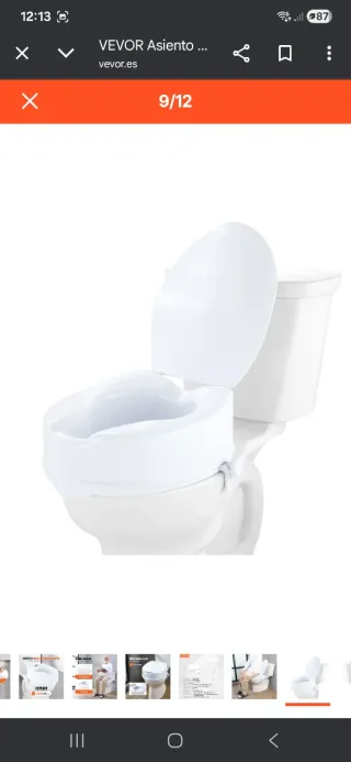 Asiento elevador VEVOR para inodoro