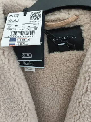 Chaquetón beige forrado nuevo