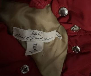 Abrigo Puffer H&M L.O.G.G. Rojo Talla L