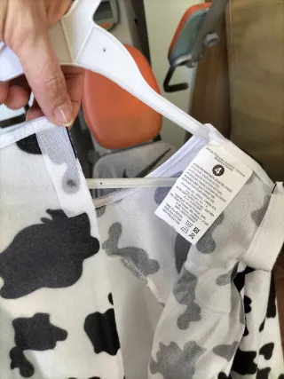 Disfraz Vaca Niños Talla 10/12 Años