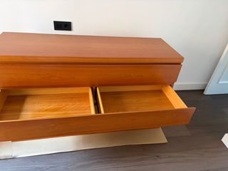 Cómoda/Mueble TV madera y cristal