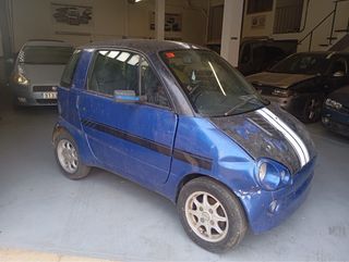 Microcoche azul y negro