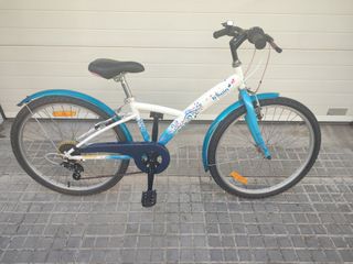 Bicicleta B'Twin Blue 24 Pulgadas 6 Velocidad