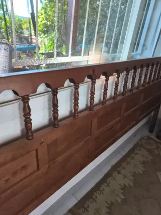 Cabezero de cama madera maciza