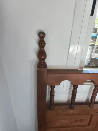 Cabezero de cama madera maciza