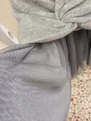 Vestido niña Mayoral gris lentejuelas