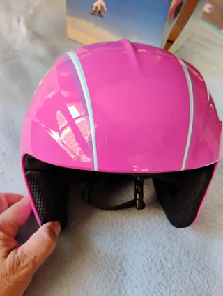 Casco de esquí rosa
