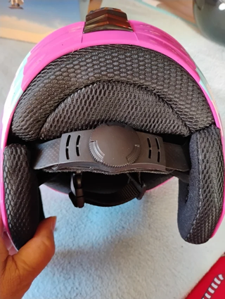 Casco de esquí rosa