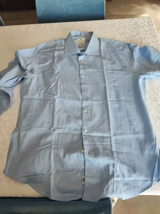 Camicia Dan John Uomo Cotone Azzurra 44