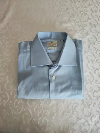 Camicia Dan John Uomo Cotone Azzurra 44
