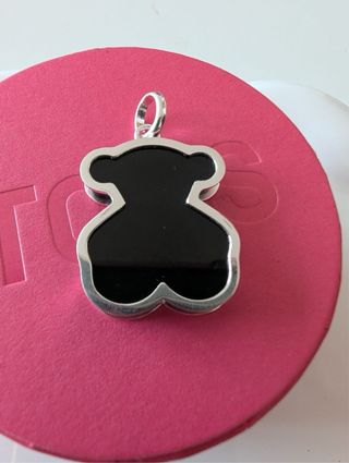 Colgante Tous Oso Negro y Plata