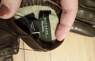 Guantes largos de piel forrados MaxMara