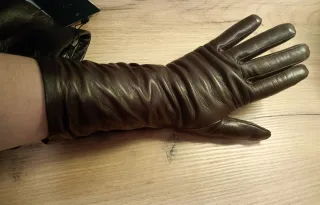 Guantes largos de piel forrados MaxMara