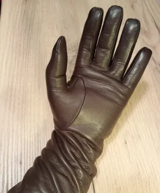 Guantes largos de piel forrados MaxMara