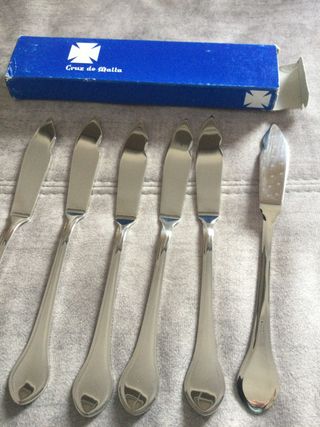 Set di 6 coltelli Spalad Croce di Malta nuovi in acciaio inossidabile