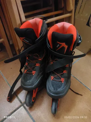 Patines en línea Oxelo negros y rojos