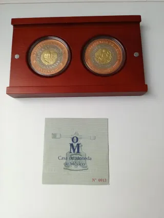 2 Medallas Trimetálicas México