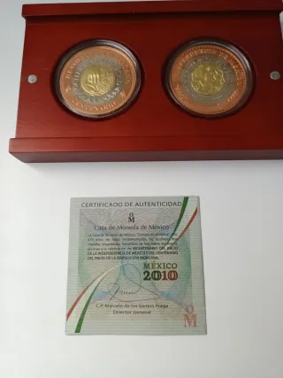 2 Medallas Trimetálicas México