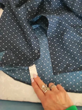 Camicia Attore uomo blu fantasia 43/17