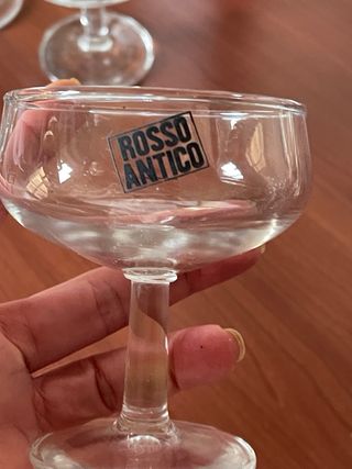 Set 6 coppe Rosso Antico anni '70