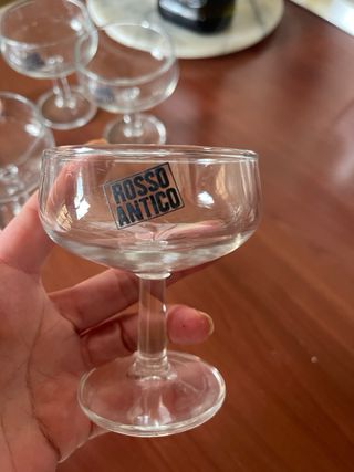 Set 6 coppe Rosso Antico anni '70