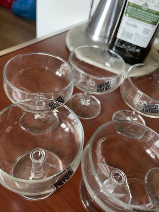 Set 6 coppe Rosso Antico anni '70