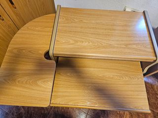 Escritorio para PC de madera con ruedas