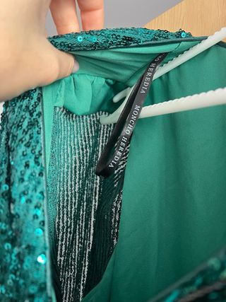 Vestido fiesta lentejuelas verde