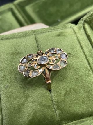 Sortija antigua oro con piedras