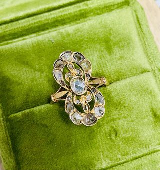 Sortija antigua oro con piedras