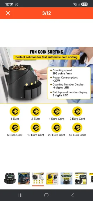 Contador de Monedas VEVOR