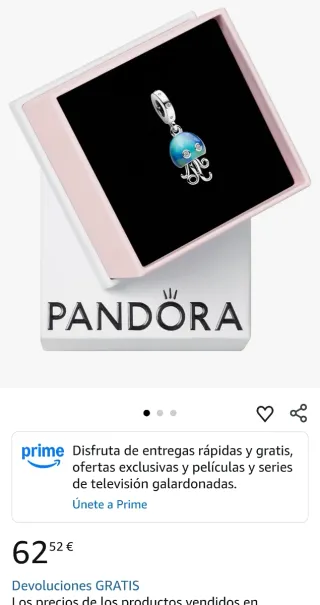 Charm Pandora Medusa Azul y Plata