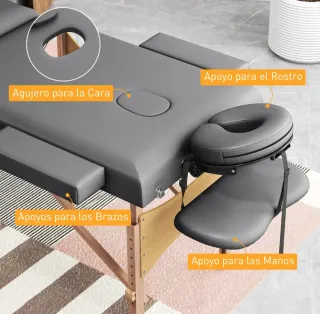 Camilla de masaje/fisioterapia plegable nueva