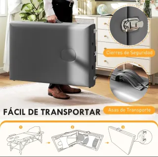 Camilla de masaje/fisioterapia plegable nueva
