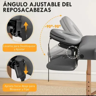 Camilla de masaje/fisioterapia plegable nueva