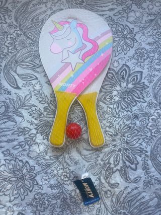 Palas de playa unicornio y pelota