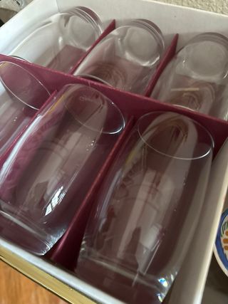 Lote 6 Vasos de Cristal