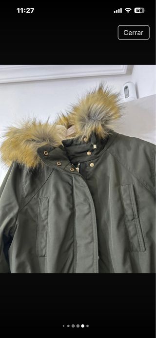 Anorak parka verde Pimkie Talla S