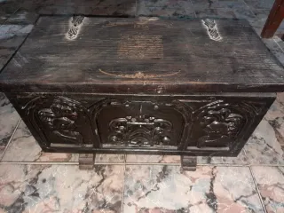 Baúl Antiguo 1856 Madera y Metal de 50 × 26 × 25