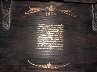 Baúl Antiguo 1856 Madera y Metal de 50 × 26 × 25