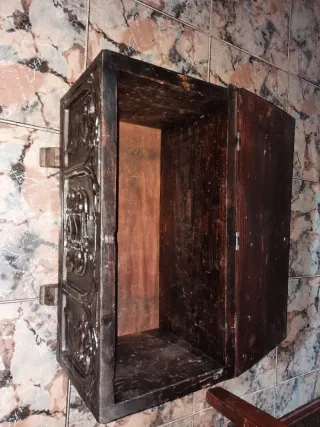 Baúl Antiguo 1856 Madera y Metal de 50 × 26 × 25