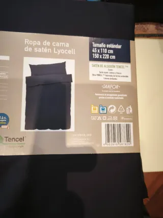 Ropa de cama satén Lyocell azul