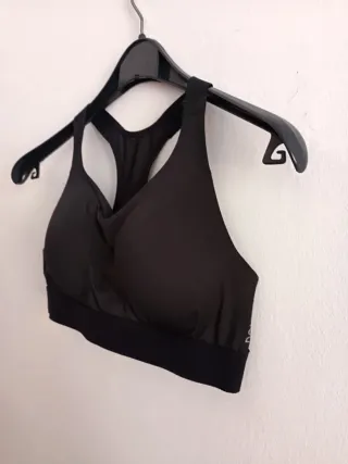 Sujetador deportivo Domyos negro mujer