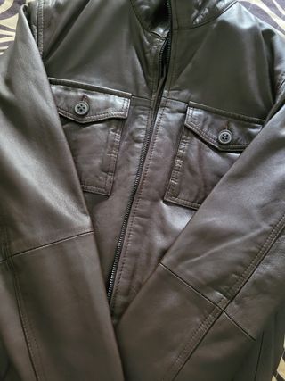 Cazadora Zara man 100% piel marron