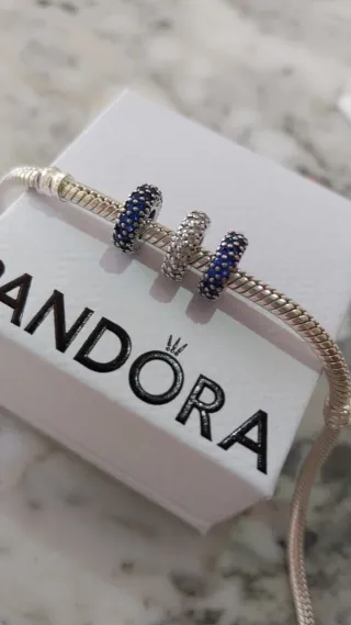 Lote 3 Separadores Pandora Azul y Plata